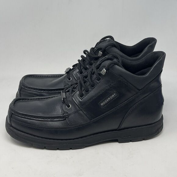 Rockport XCS Waterproof Chukka Boots Mens 10 Black Leather Ankle Hiking Work main image 8